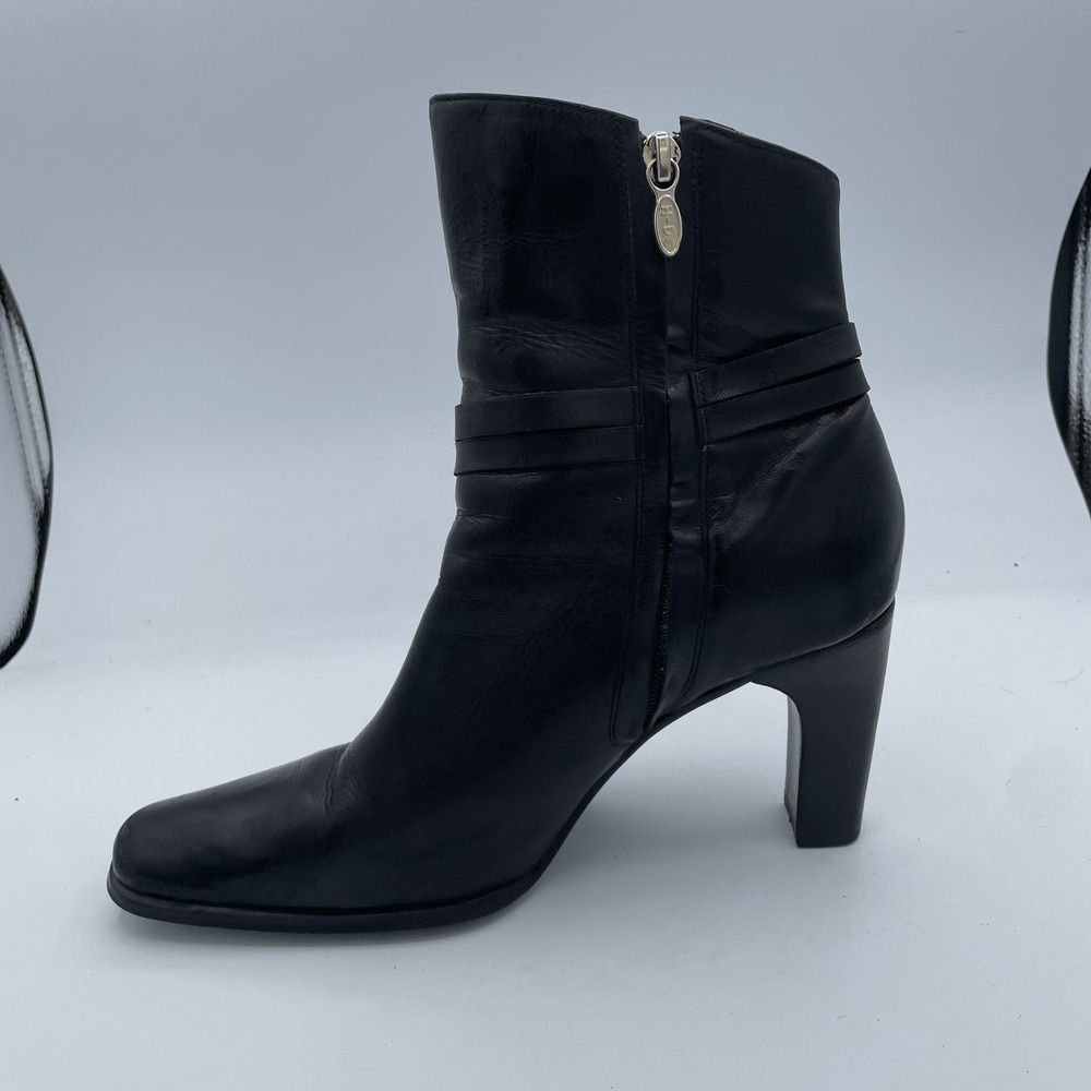 Harley-Davidson Harness Ring 84333 Womens 8.5 M Biker Boots Black Leather Bootie - Picture 3 of 14